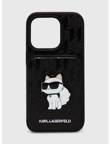 Obal na telefon Karl Lagerfeld iPhone 15 Pro 6.1" černá barva