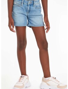 Dětské riflové kraťasy Calvin Klein Jeans hladké, nastavitelný pas