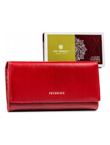 Peterson Značková červená dámská kožená peněženka (GDPN360)