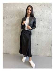 Fashion Lounge Saténová sukně černá