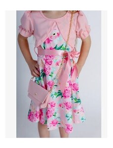 By Mini - butik Bolerkové šaty s kabelkou pink
