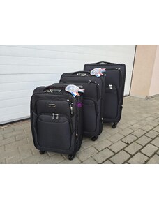 Sada 3 textilních kufrů MTC - černá