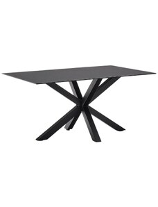 Černý skleněný jídelní stůl Kave Home Argo 180 x 100 cm