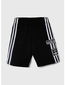 Dětské kraťasy adidas Originals černá barva, nastavitelný pas