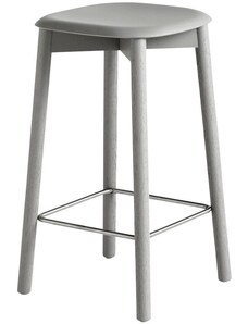 Šedá dřevěná barová židle HAY SOFT EDGE 82 65 cm