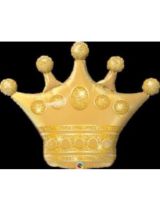 SMART Balón foliový Zlatá korunka - koruna - 104 cm - Princess - rozlučka se svobodou