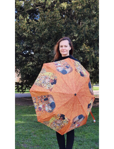 Dámský skládací deštník Gustav Klimt - Adele + Polibek