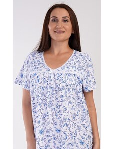 Vienetta Dámská noční košile s krátkým rukávem Šárka - modrá