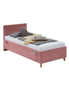 Růžová manšestrová postel Meise Möbel Cool 120 x 200 cm