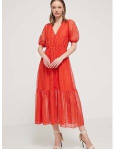 Šaty Desigual OTTAWA červená barva, maxi, 24SWVW05