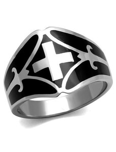 US Ocelový pánský prsten zdobený Ocel 316 - Křížek Noah