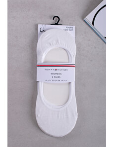 Tommy Hilfiger Dámské bílé balerínkové ponožky Footie Invisible - dvojbalení