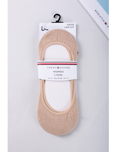 Tommy Hilfiger Dámské béžové balerínkové ponožky Footie Invisible - dvojbalení