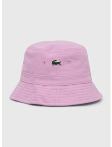 Bavlněná čepice Lacoste růžová barva