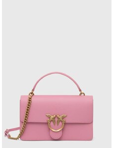Kožená kabelka Pinko růžová barva, 100072.A0F1