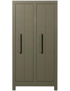 Hoorns Zelená dřevěná skříň Ybo 190 x 95 cm
