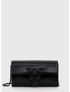Kožená peněženka Pinko černá barva, 100062.A124