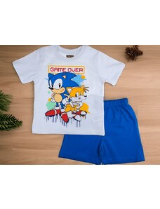 Sonic letní pyžamo bílé