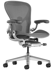 Šedá kancelářská židle Herman Miller Aeron B Exclusive