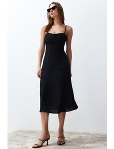 Trendyol Black A-line Midi Strap Woven Dress