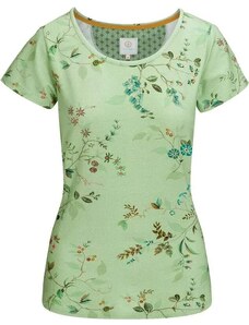 Pip Studio Tilly triko s krátkým rukávem Kawai Flower, zelené