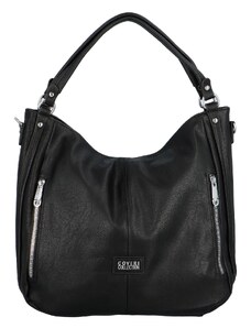 Coveri Trendy dámská koženková kabelka na rameno Ellera, černá
