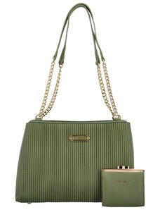 Chrisbella Luxusní dámská kabelka přes rameno Angelika, zelená