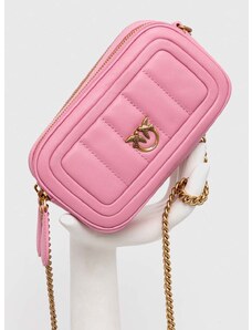 Kožená kabelka Pinko růžová barva, 102810.A1F1