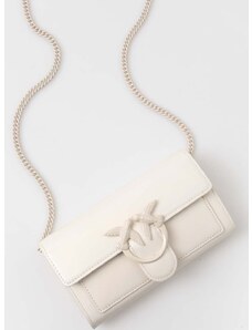 Kožená peněženka Pinko bílá barva, 100062.A124