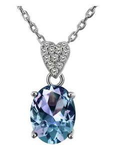 Royal Exklusive Royal Fashion stříbrný pozlacený náhrdelník Alexandrit DGPS0028-WG