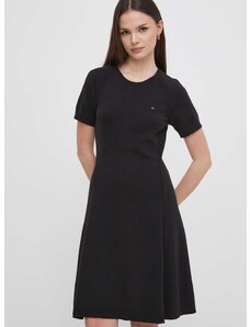 Šaty Tommy Hilfiger černá barva, mini, WW0WW42461