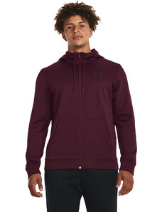 Pánská mikina Under Armour Armour Fleece Fz Hoodie Dark Maroon