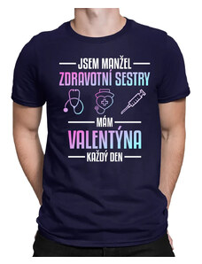Garibald Jsem manžel zdravotní sestry, mám Valentýna každý den - pánské tričko s potiskem