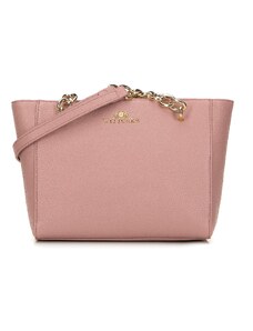 Malá dámská kožená kabelka s řetízkem Wittchen, světle růžový, přírodní kůže