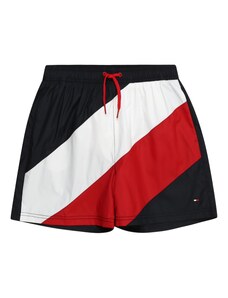 Tommy Hilfiger Underwear Plavecké šortky 'MEDIUM DRAWSTRING' marine modrá / červená / bílá