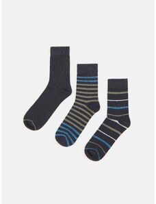 Sinsay - Sada 3 párů ponožek - šedá