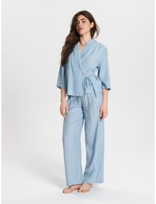Sinsay - Dvoudílná pyžamová souprava - modrá