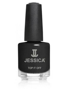 Jessica lak na nehty 676 Top It Off Crushed Black 15 ml