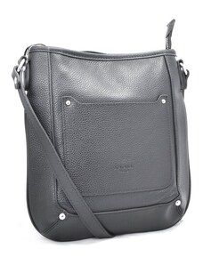 Drobná ale prostorná kožená crossbody Anekta K69432 černá