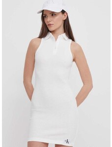 Bavlněné šaty Calvin Klein Jeans bílá barva, mini, J20J223416