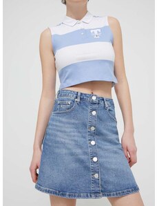 Džínová sukně Tommy Jeans mini, pouzdrová, DW0DW17982