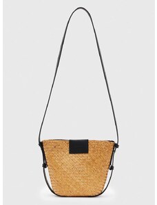 Kabelka AllSaints EBRO STRAW CROSSBODY žlutá barva, WB581Y