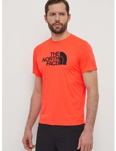 Sportovní tričko The North Face Reaxion Easy červená barva, s potiskem, NF0A4CDVQI41