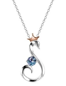 Royal Fashion stříbrný pozlacený náhrdelník Alexandrit DGPS0051-CS