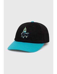 Bavlněná baseballová čepice ICECREAM Team EU Skate Cone Dad Cap černá barva, IC24141