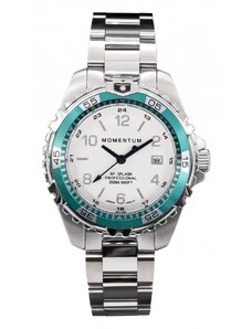 Momentum Watches Stříbrné pánské hodinky Momentum s ocelovým páskem Splash White 38MM