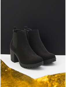 Sinsay - Kotníkové boty na podpatku - černá