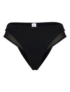 Trendyol Black Plain Mesh Detailed High Waist Regular Bikini Bottom