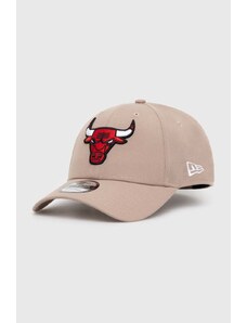 Kšiltovka New Era 9Forty Chicago Bulls béžová barva, s aplikací, 60435239