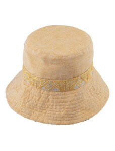 Bucket hat - letní žlutý lněný klobouk - Fiebig 1903